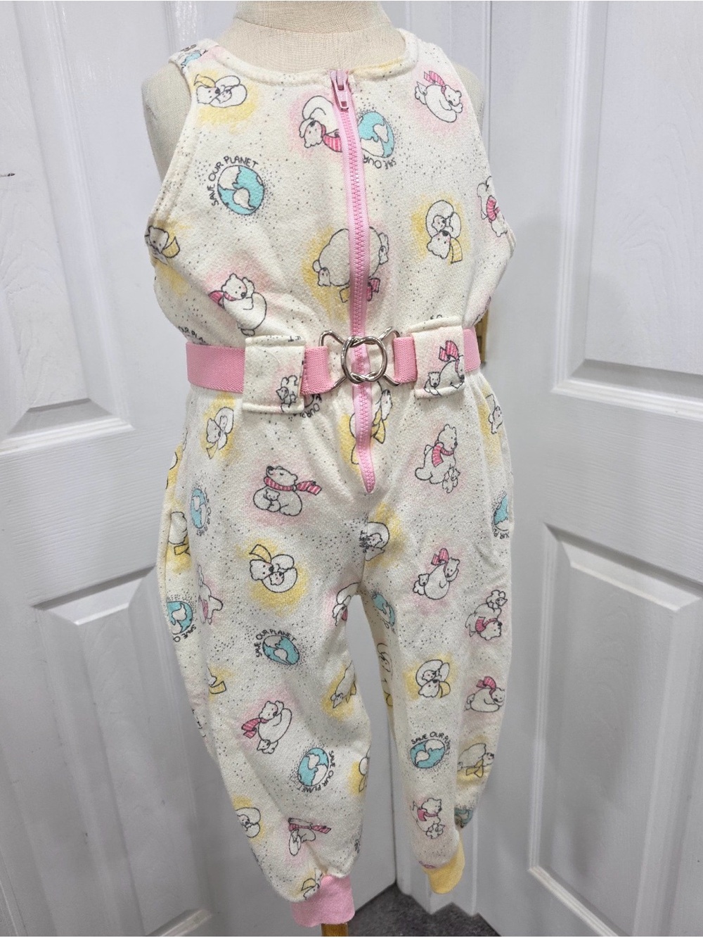 Vintage 90s Save Our Planet Carters Jumpsuit